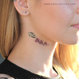 Purple Orchid Temporary Tattoo By Lena Fedchenko (Set of 3)