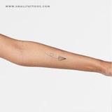 Flying Paper Plane Temporary Tattoo (Set of 3)