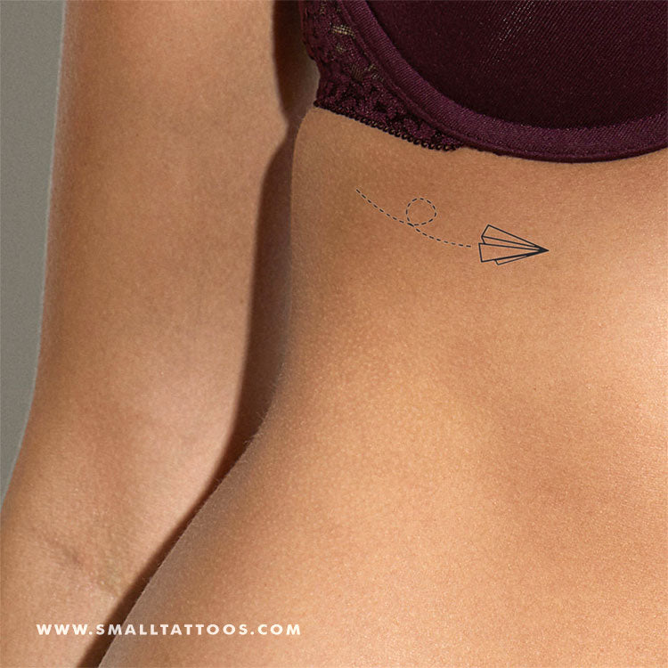Flying Paper Plane Temporary Tattoo (Set of 3)