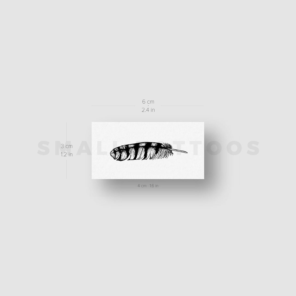 Small Feather Temporary Tattoo (Set of 3)