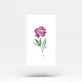 Pink Peony Temporary Tattoo By Lena Fedchenko (Set of 3)