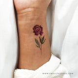 Pink Peony Temporary Tattoo By Lena Fedchenko (Set of 3)