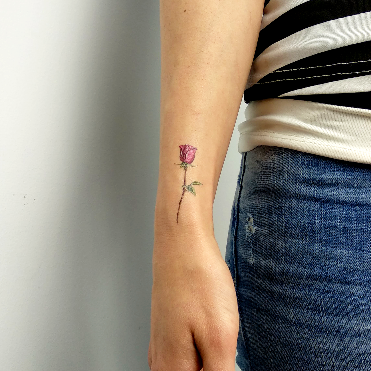 Three Roses Temporary Tattoo Set by Mini Lau (Set of 9)