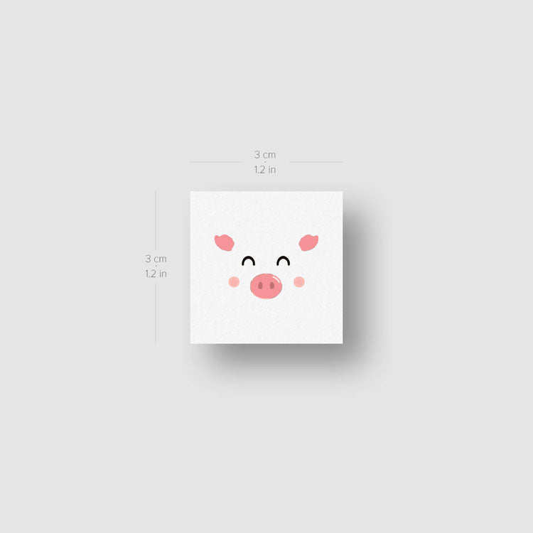 Pig Face Temporary Tattoo (Set of 3)