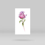 Purple Rose Temporary Tattoo by Mini Lau (Set of 3)
