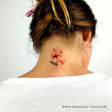 Plumeria Temporary Tattoo By Lena Fedchenko (Set of 3)