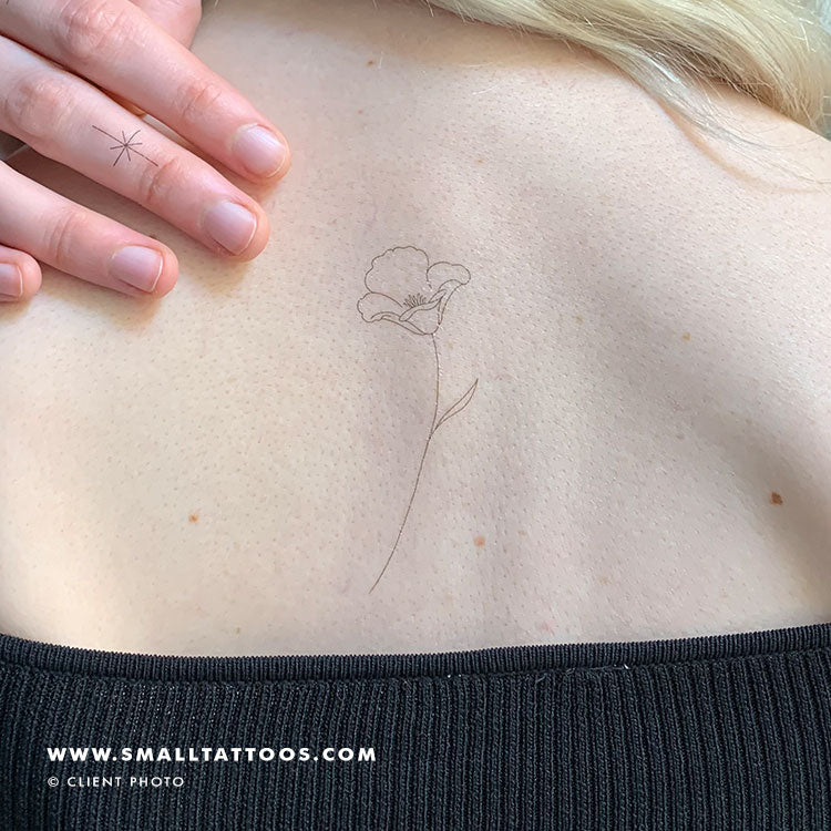 Poppy by Jakenowicz Temporary Tattoo - Set of 3