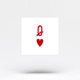 Queen of Hearts Temporary Tattoo (Set of 3)