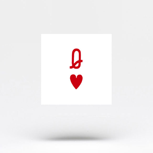 Tatuajes temporales a juego del Rey y la Reina de Corazones (juego de 3)