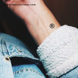 Registered Trademark Symbol Temporary Tattoo (Set of 3)