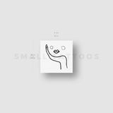 Resting Woman Temporary Tattoo by Tukoi (Set of 3)
