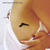 Rihanna Gun Temporary Tattoo (Set of 3)