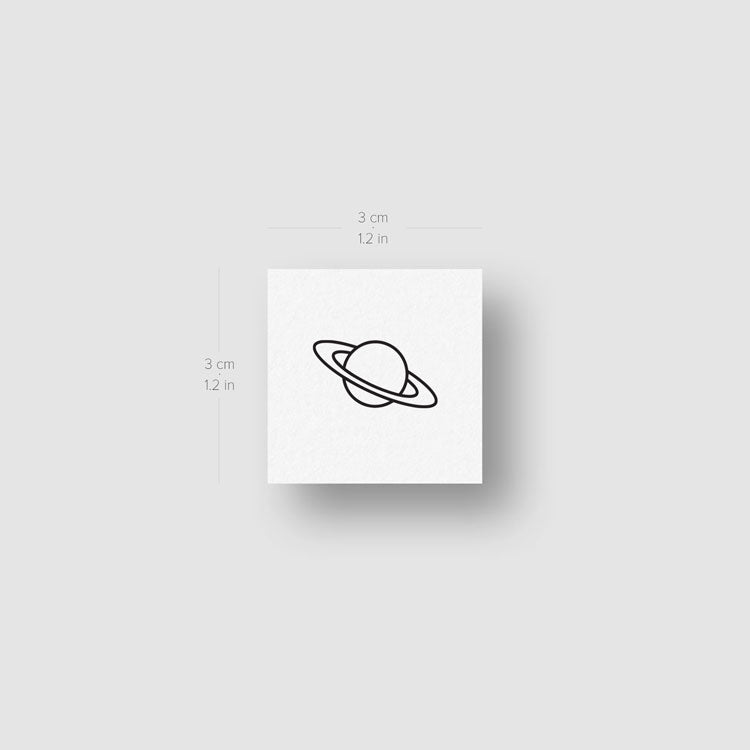 Small Saturn Temporary Tattoo (Set of 3)