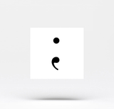 Semicolon Temporary Tattoo (Set of 3)