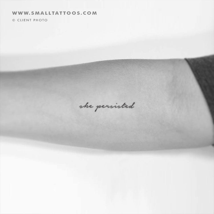 Tatuaje temporal "Ella persistió" (juego de 3)