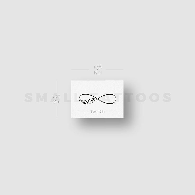 Tatuaje temporal del símbolo del infinito (juego de 3)