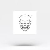 Minimalist Skull Temporary Tattoo (Set of 3)