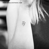 Small Anatomical Heart Temporary Tattoo (Set of 3)