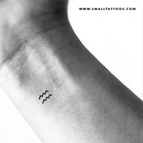 Aquarius Zodiac Symbol Temporary Tattoo (Set of 3)