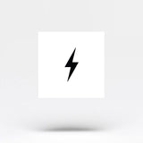 Small Lightning Bolt Temporary Tattoo (Set of 3)