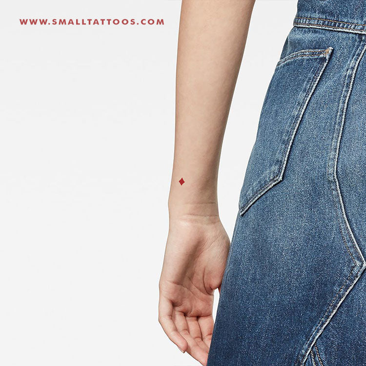 Diamonds Suit Temporary Tattoo (Set of 3)