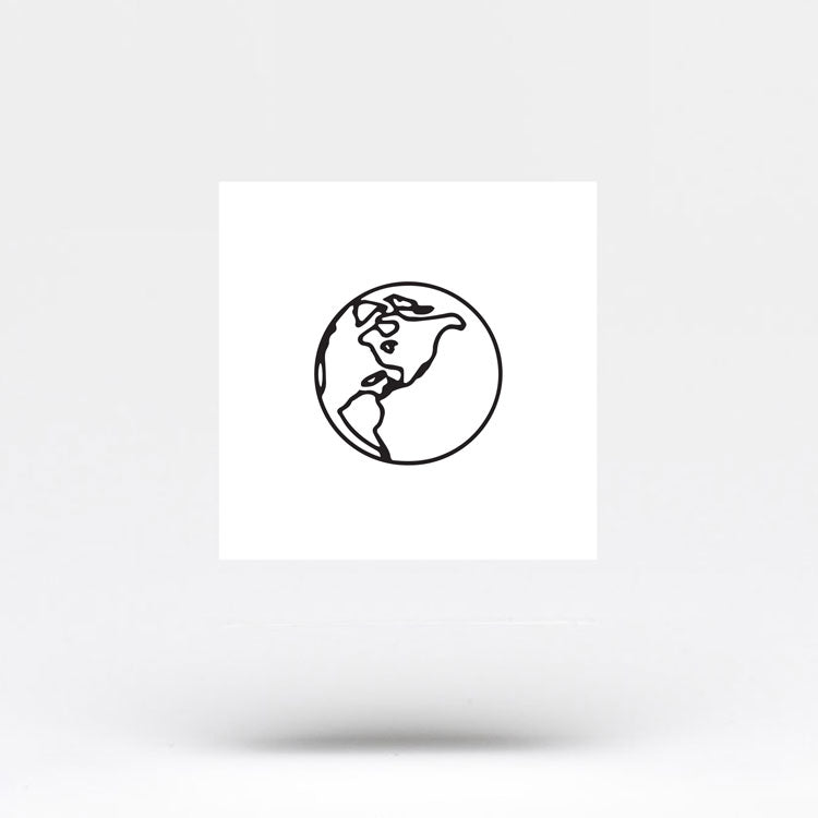 Small Planet Earth Temporary Tattoos (Set of 4x3)