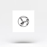 Small Planet Earth Temporary Tattoos (Set of 4x3)