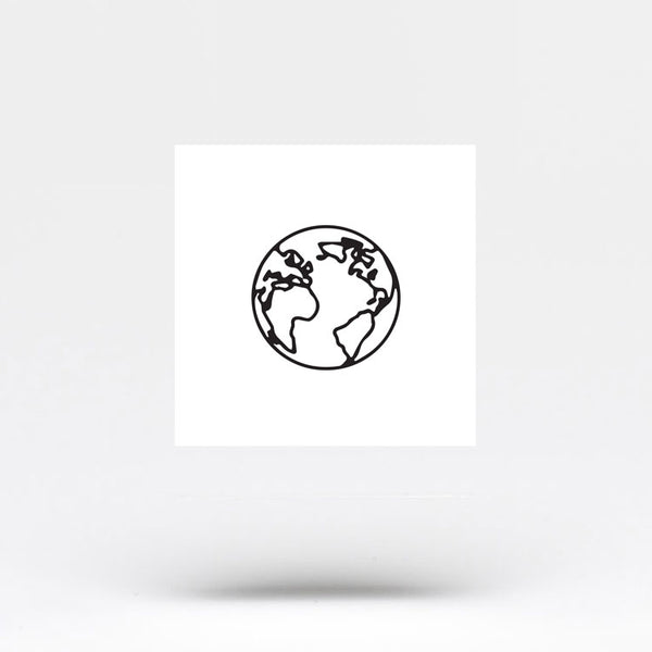 Small Planet Earth Temporary Tattoos (Set of 4x3)