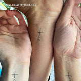 Small Faith Cross Temporary Tattoo (Set of 3)