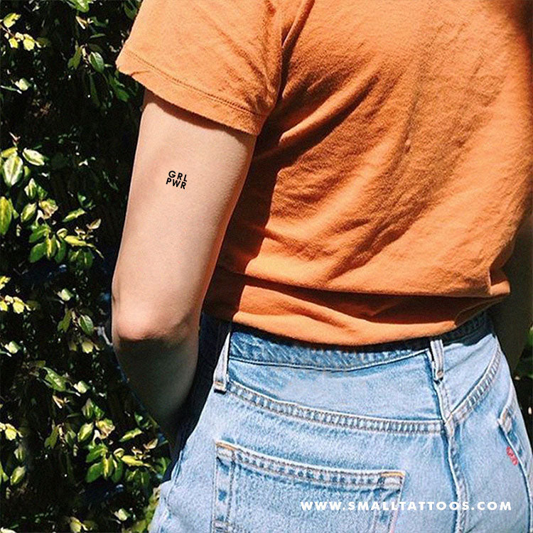 Tatuaje temporal GRL PWR (juego de 3)