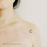 Crescent and Star Dots Temporary Tattoo (Set of 3)