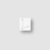 Small Pisces constellation temporary tattoo sticker