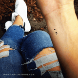 Small Semicolon Temporary Tattoo (Set of 3)