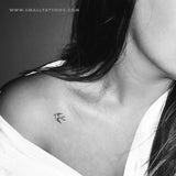 Small Swallow Outline Temporary Tattoo (Set of 3)