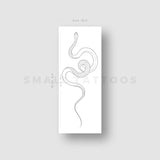 Harmlessberry's Fine Line Scaled Snake Temporary Tattoo (Set of 3)