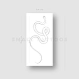 Harmlessberry's Fine Line Snake Temporary Tattoo (Set of 3)