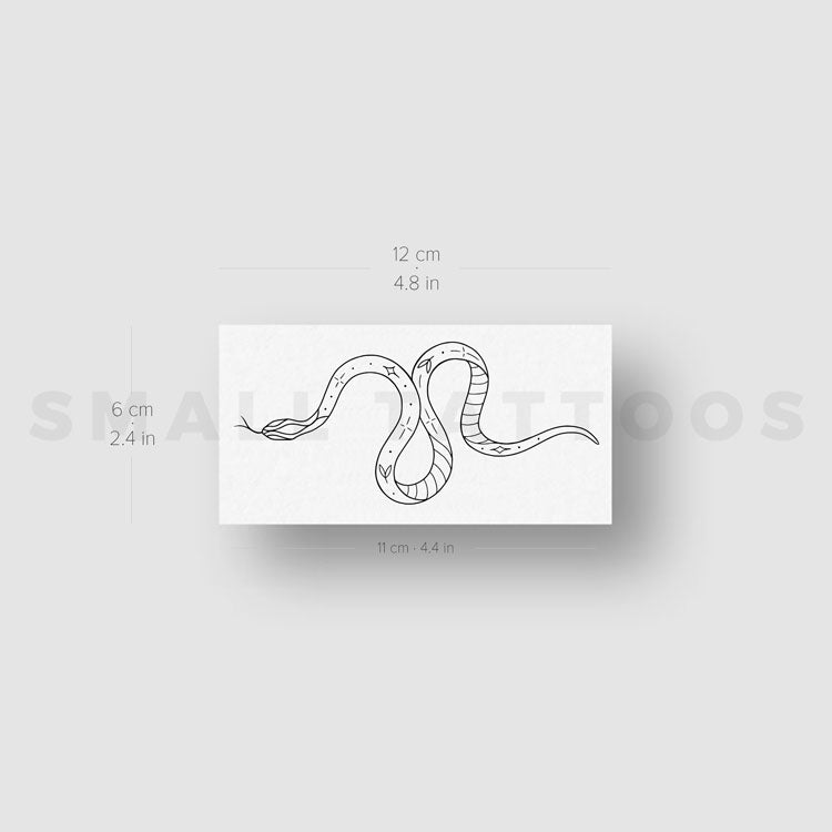 Tatuaje temporal de serpiente de 1991.ink (juego de 3)
