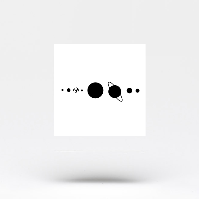 Solar System Temporary Tattoo (Set of 3)
