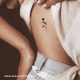 Black Rose Temporary Tattoo (Set of 3)