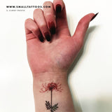 Red Spider Lily Temporary Tattoo by Zihee (Set of 3)