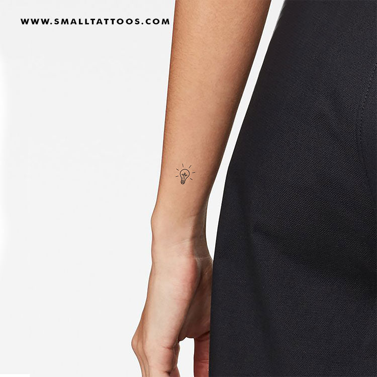 Shining Light Bulb Temporary Tattoo (Set of 3)