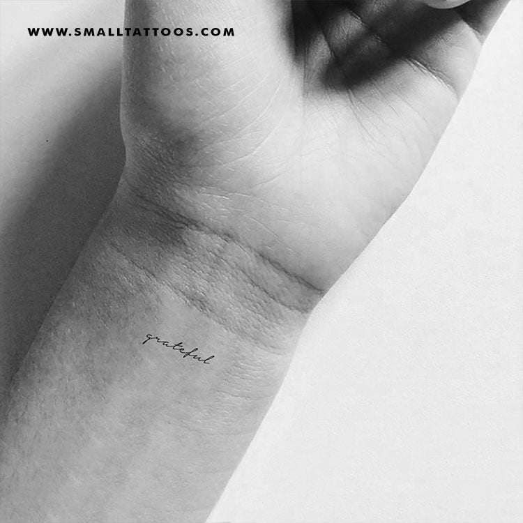 Tatuaje temporal "Agradecido" (juego de 3)