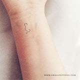 Minimalist Cat Temporary Tattoo (Set of 3)