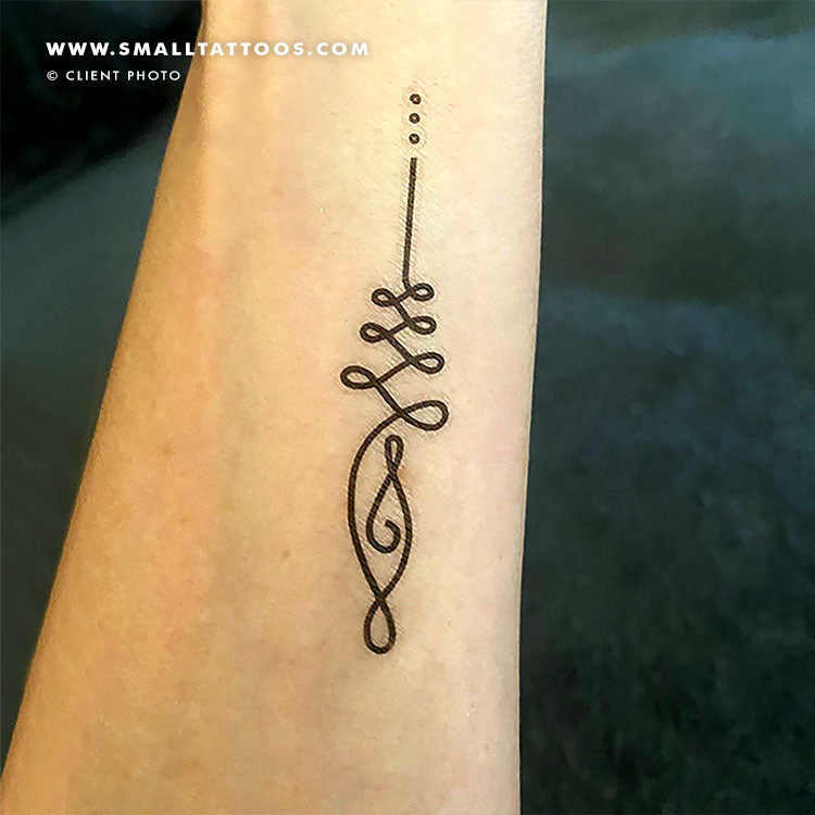 Tatuaje temporal Unalome (juego de 3)