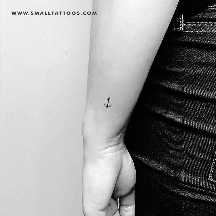 Minimalist Anchor Temporary Tattoo (Set of 3) – Small Tattoos
