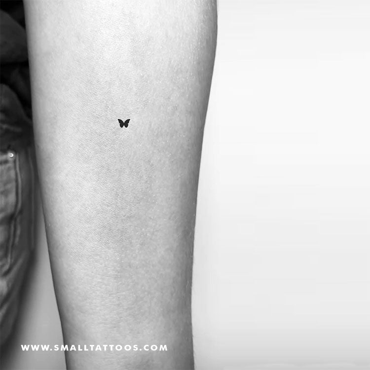 Tatuaje temporal de mariposa negra pequeña (juego de 3)