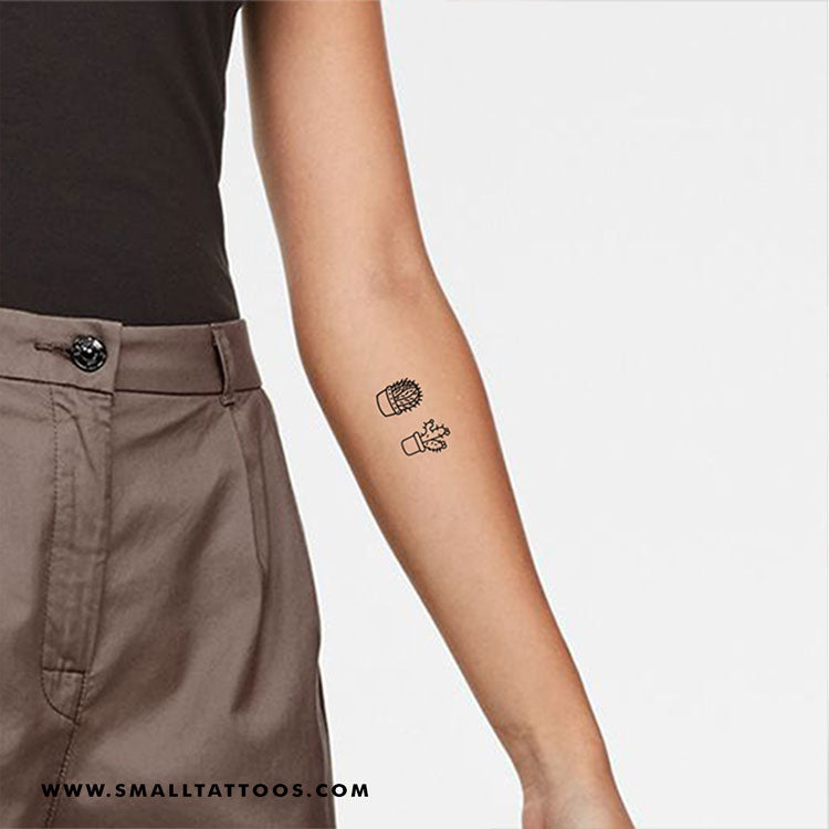 Matching Cactus Temporary Tattoos (Set of 3+3)