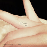 Tiny Fine Line Infinity Symbol Temporary Tattoo (Set of 3)