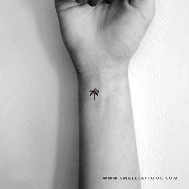 Tiny Palm Tree Temporary Tattoo (Set of 3)