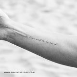 To Love and To Be Loved Temporary Tattoo (Set of 3)